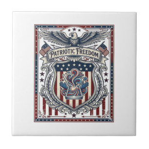 Patriotic Resin Tile