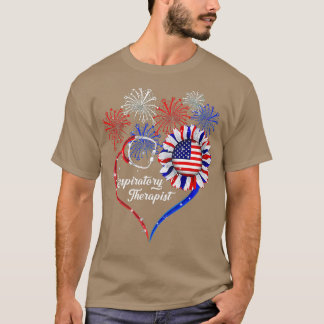 Patriotic Respiratory Therapist 4th Of July Americ T-Shirt