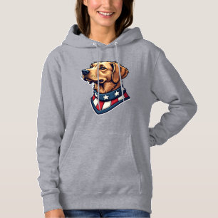 Patriotic Retriever Mascot Vintage Dog Tee 4