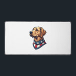Patriotic Retriever Mascot Vintage Dog Tee 4 Desk Mat<br><div class="desc">Patriotic Retriever Mascot Vintage Dog Tee 4</div>