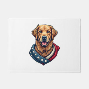 Patriotic Retriever Pride Vintage Dog Shirt 4 Doormat
