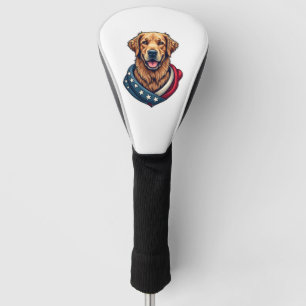 Patriotic Retriever Pride Vintage Dog Shirt 4 Golf Head Cover