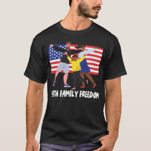 Patriotic Retro Faith Family Freedom USA F T-Shirt