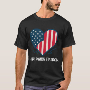 Patriotic Retro Faith Family Freedom USA T-Shirt- T-Shirt