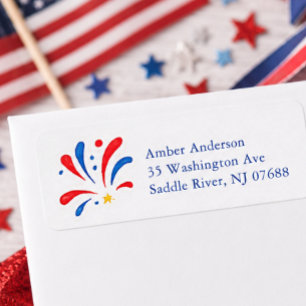 Patriotic Return Address Label