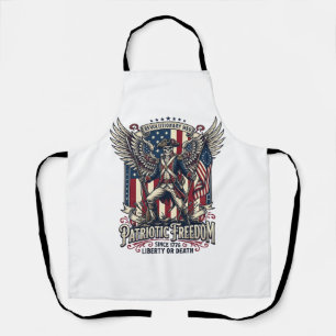 Patriotic Revolutionary War Skeleton Dark Patriot Apron