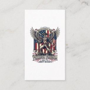 Patriotic Revolutionary War Skeleton Dark Patriot  Business Card