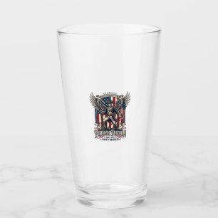 Patriotic Revolutionary War Skeleton Dark Patriot Glass