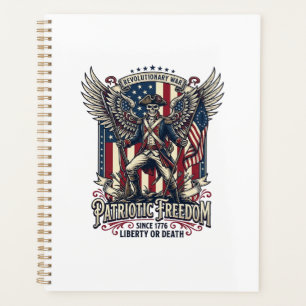 Patriotic Revolutionary War Skeleton Dark Patriot  Planner