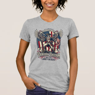 Patriotic Revolutionary War Skeleton Dark Patriot T-Shirt