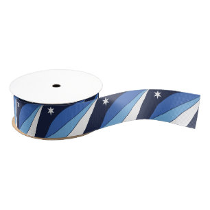 Patriotic Ribbon with Flag of Columbia, SC Grosgrain Ribbon