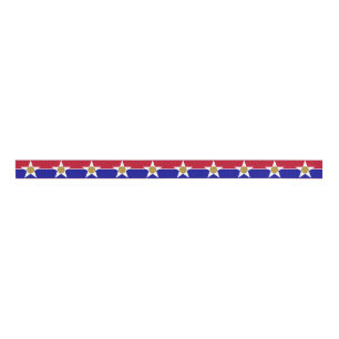 Patriotic Ribbon with Flag of Dallas Grosgrain Ribbon