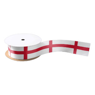 Patriotic Ribbon with Flag of England Satin Ribbon