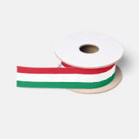 Patriotic Ribbon with Flag of Hungary