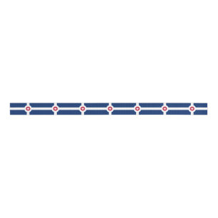 Patriotic Ribbon with Flag of Indianapolis Grosgrain Ribbon
