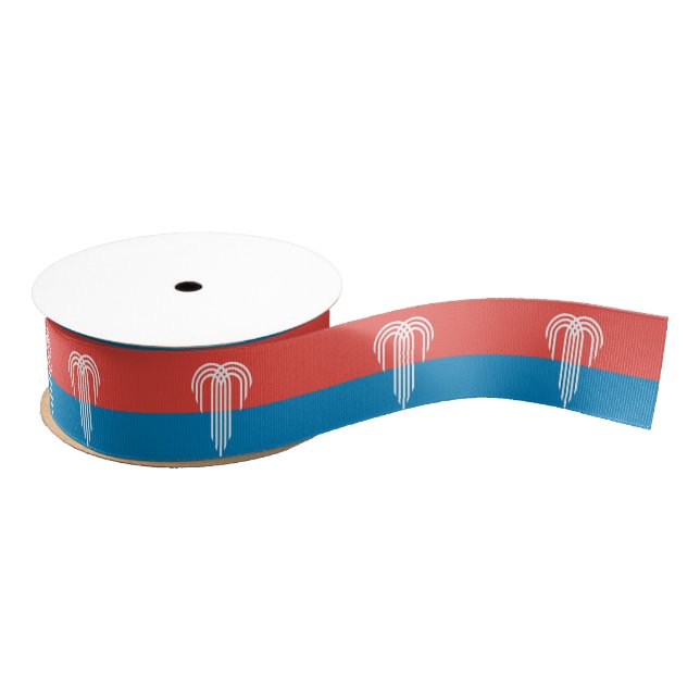 Patriotic Ribbon with Flag of Kansas City Grosgrain Ribbon (Spool)