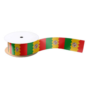 Patriotic Ribbon with Flag of Los Angeles, U.S.A. Satin Ribbon