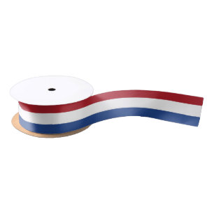 Patriotic Ribbon with Flag of Netherlands Satin Ribbon