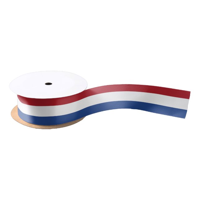 Patriotic Ribbon with Flag of Netherlands Satin Ribbon (Spool)
