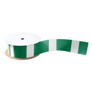 Patriotic Ribbon with Flag of Nigeria Satin Ribbon