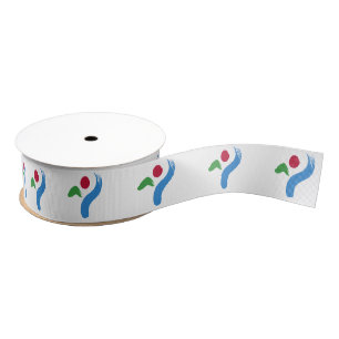 Patriotic Ribbon with Flag of Seoul, South Korea Grosgrain Ribbon
