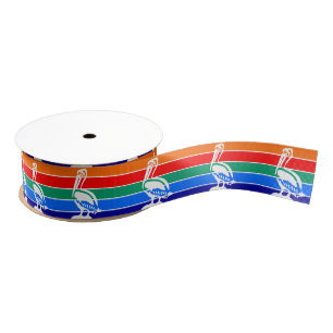 Patriotic Ribbon with Flag of St. Petersburg Grosgrain Ribbon