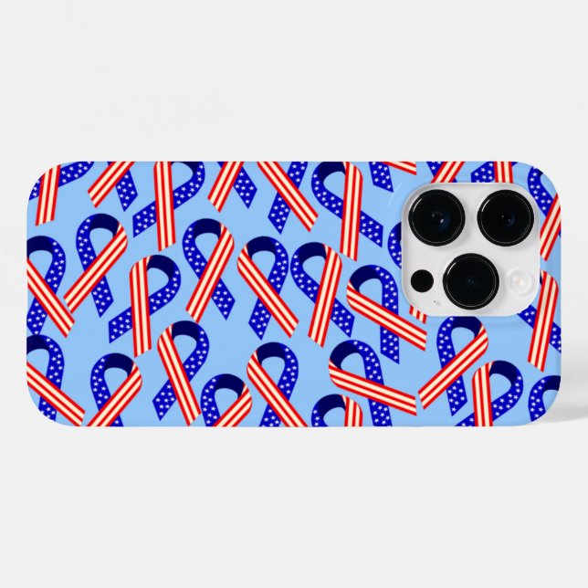 Patriotic Ribbons Case-Mate iPhone Case (Back (Horizontal))
