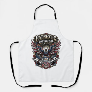 Patriotic Rock Eagle Crest Music Rock Metal Patrio Apron