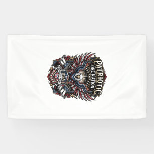 Patriotic Rock Eagle Crest Music Rock Metal Patrio Banner