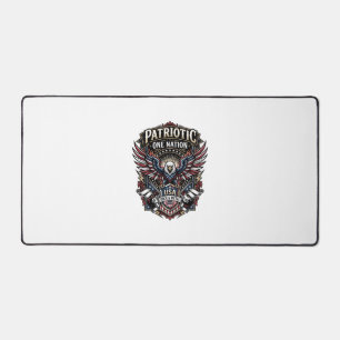 Patriotic Rock Eagle Crest Music Rock Metal Patrio Desk Mat