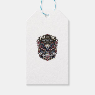 Patriotic Rock Eagle Crest Music Rock Metal Patrio Gift Tags
