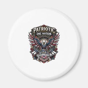 Patriotic Rock Eagle Crest Music Rock Metal Patrio Magnet