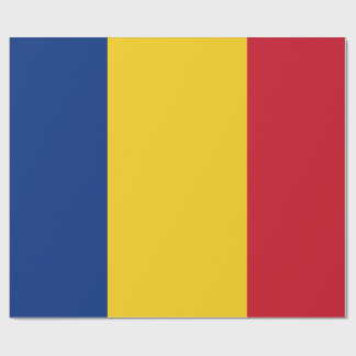 Patriotic Romania flag Romanian Wrapping Paper