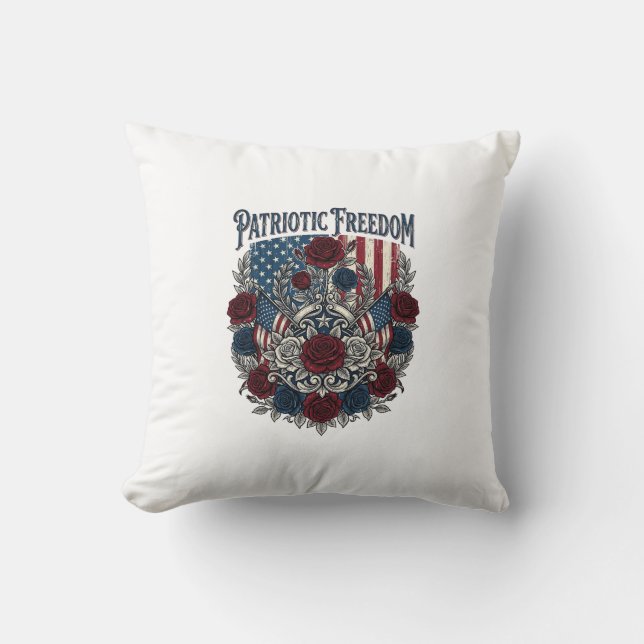 Patriotic Rose Garden Cushion (Front)