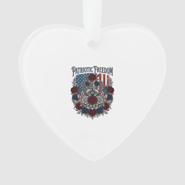 Patriotic Rose Garden Ornament (Front)