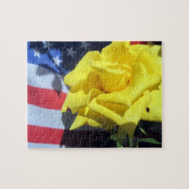 Patriotic Rose Puzzle (Horizontal)