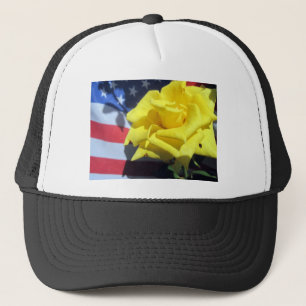 Patriotic Rose Trucker Hat
