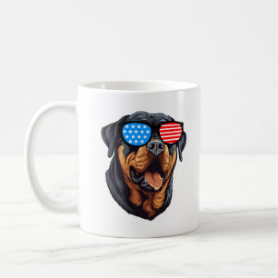 Patriotic Rottweiler Coffee Mug