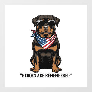 Patriotic Rottweiler Hero Dog Vintage Design_1