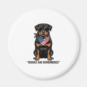 Patriotic Rottweiler Hero Dog Vintage Design_1 Magnet