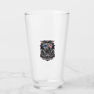 Patriotic Route 1776 Rider Biker Road Freedom Patr Glass