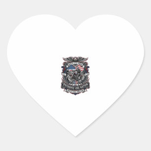 Patriotic Route 1776 Rider Biker Road Freedom Patr Heart Sticker