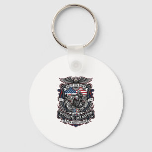 Patriotic Route 1776 Rider Biker Road Freedom Patr Key Ring