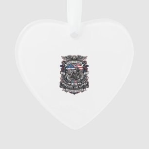 Patriotic Route 1776 Rider Biker Road Freedom Patr Ornament