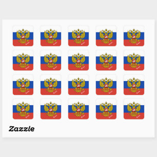 Patriotic Russia & Russian flag, holiday / sports Square Sticker