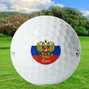 Patriotic Russian Flag Golf Balls, Russia Golf Balls