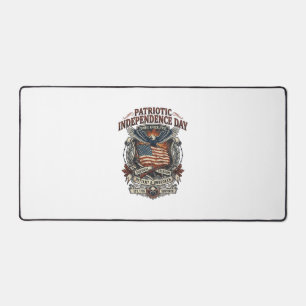 Patriotic Rust Flag Survivor Zombie Apocalypse Fre Desk Mat