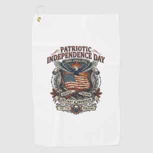 Patriotic Rust Flag Survivor Zombie Apocalypse Fre Golf Towel