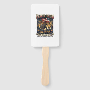 Patriotic Rust Flag Survivor Zombie Apocalypse Fre Hand Fan