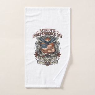 Patriotic Rust Flag Survivor Zombie Apocalypse Fre Hand Towel